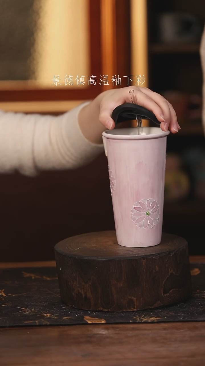 陶瓷 景德镇高温釉下手绘陶瓷@L191@