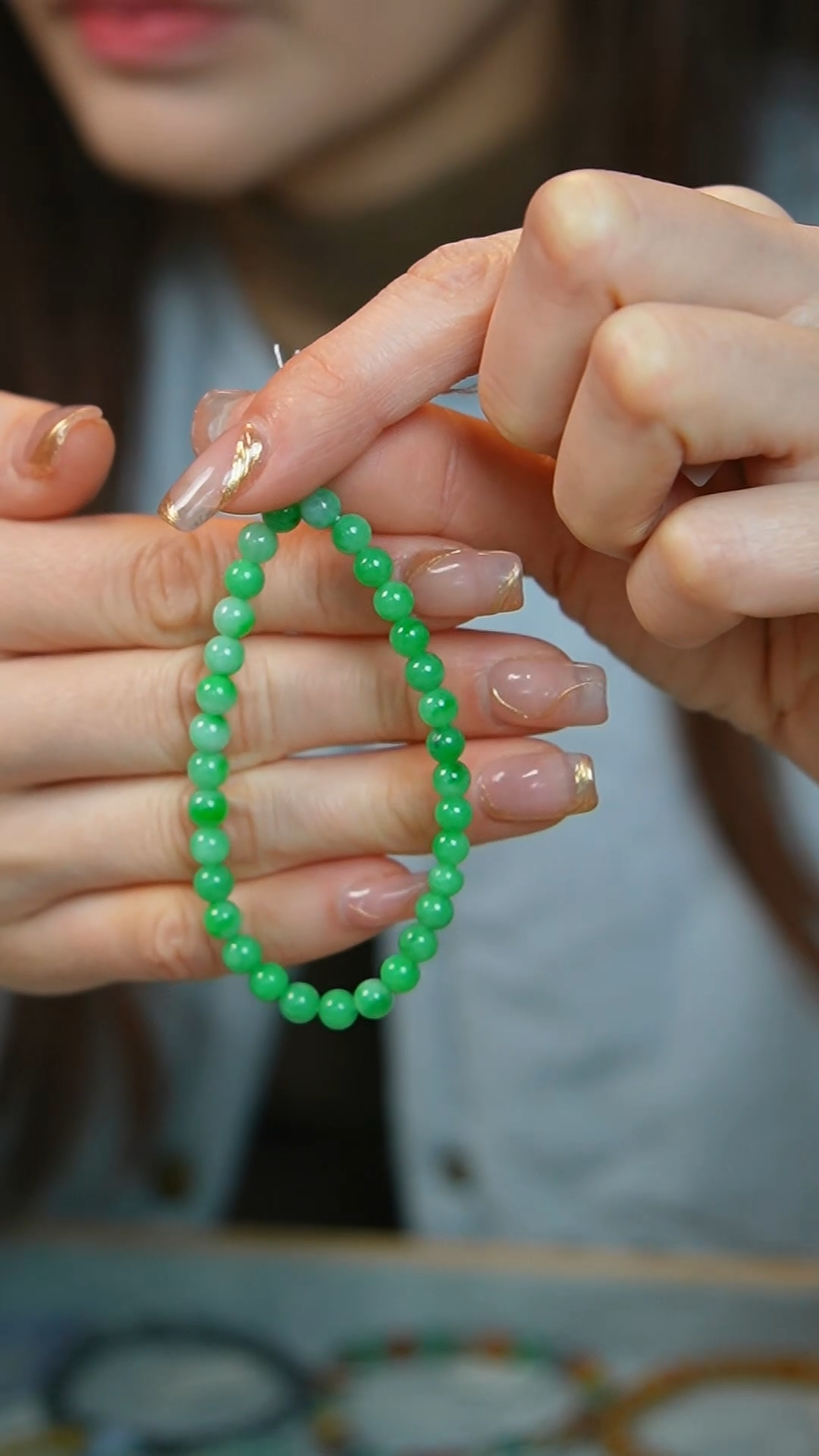 【闪购商品】翡翠手串未镶嵌4号-珠串/姿/3