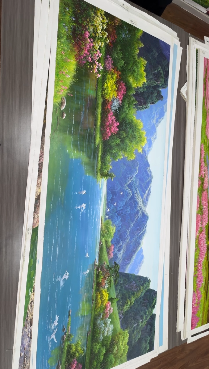 油画【99号】约2.2米*80cm丨朝鲜原创纯手绘孤品油画丨顺丰包邮