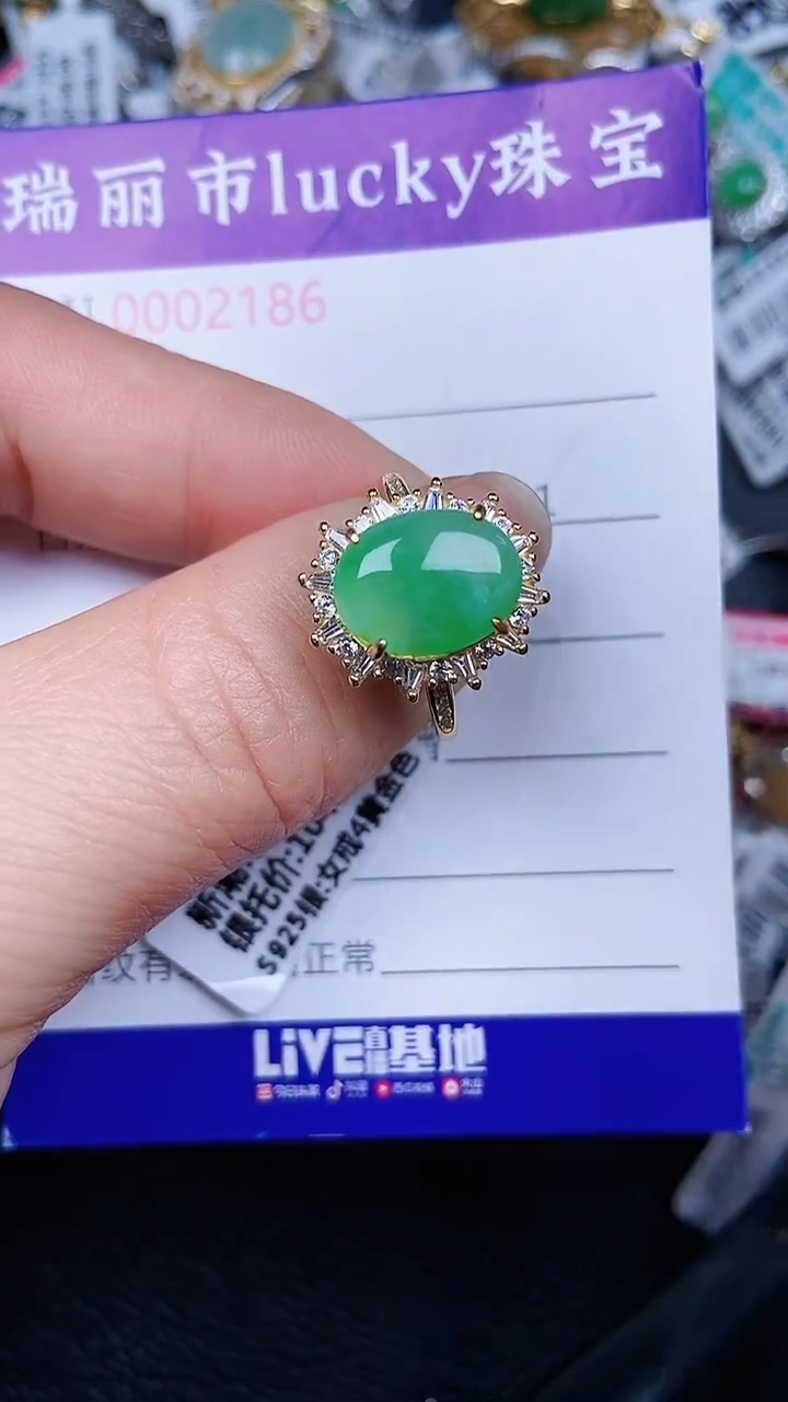 颈饰银S925镶嵌翡翠2186