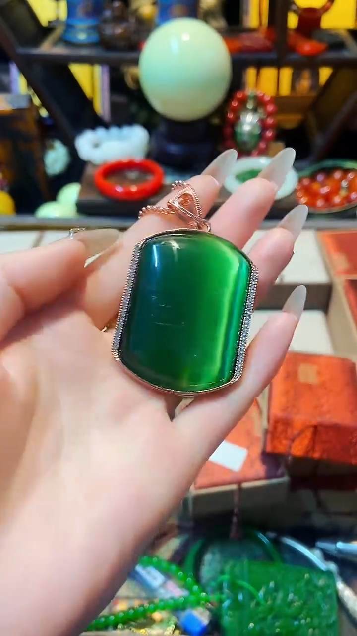 【闪购商品】和田玉（碧玉）挂件未镶嵌主播推荐主播推荐