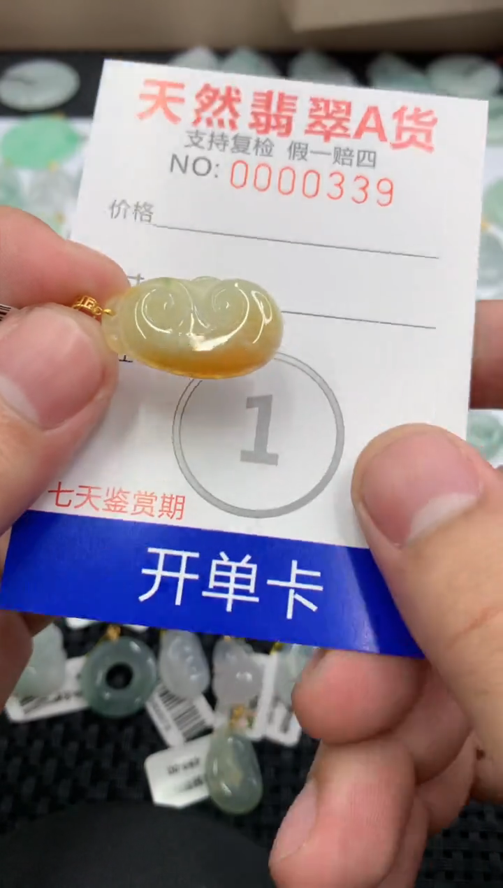 【闪购商品】翡翠颈饰18K金镶嵌1111111111