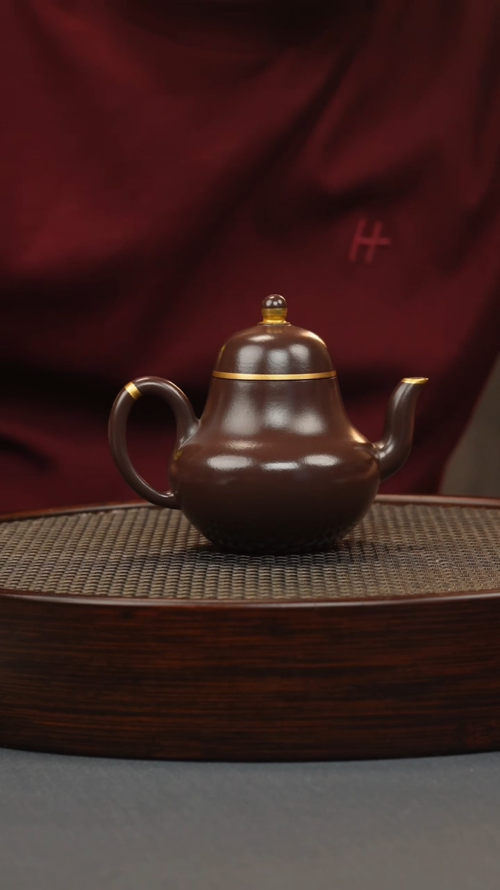 【闪购商品】紫砂茶壶紫朱泥描金思婷