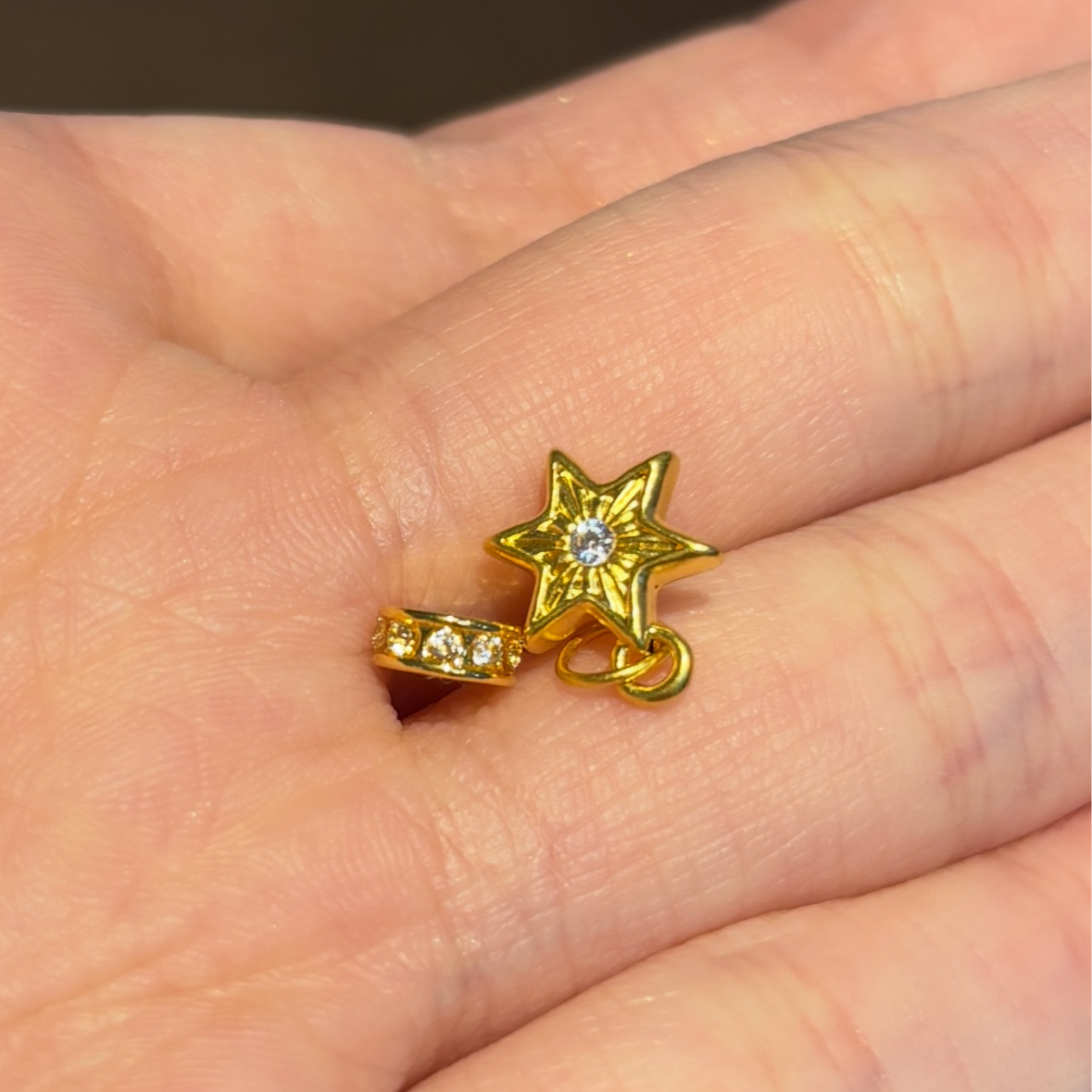 足金999星星跑环配件