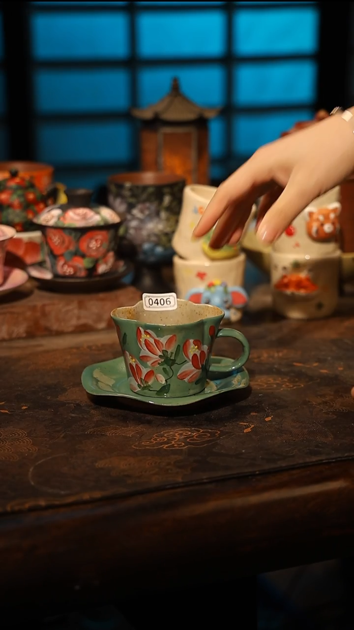 陶瓷景德镇高温釉下彩手工手绘款式@A0406@