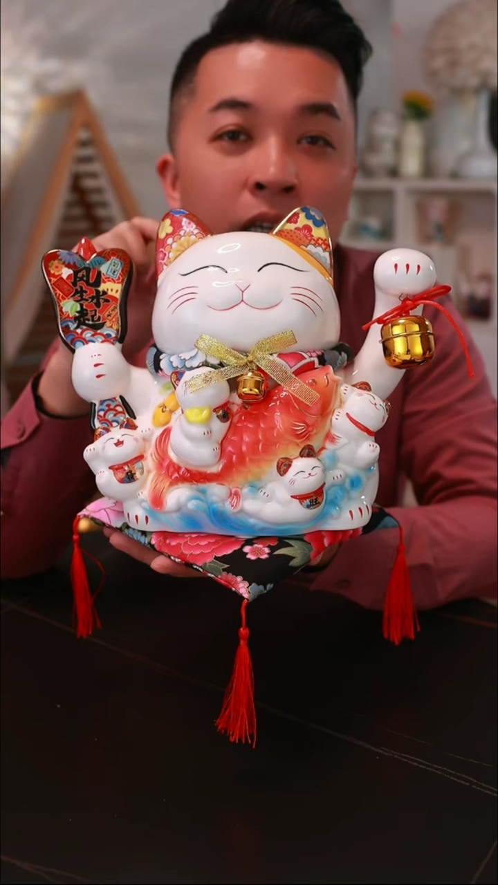 【闪购商品】`11寸风生水起招财猫<E602>