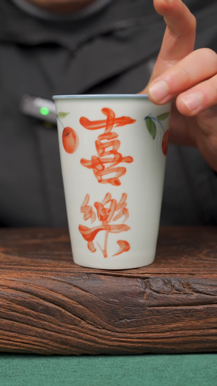 【闪购商品】瓷片40寻一缕瓷香杯釉下手工手绘瓷器