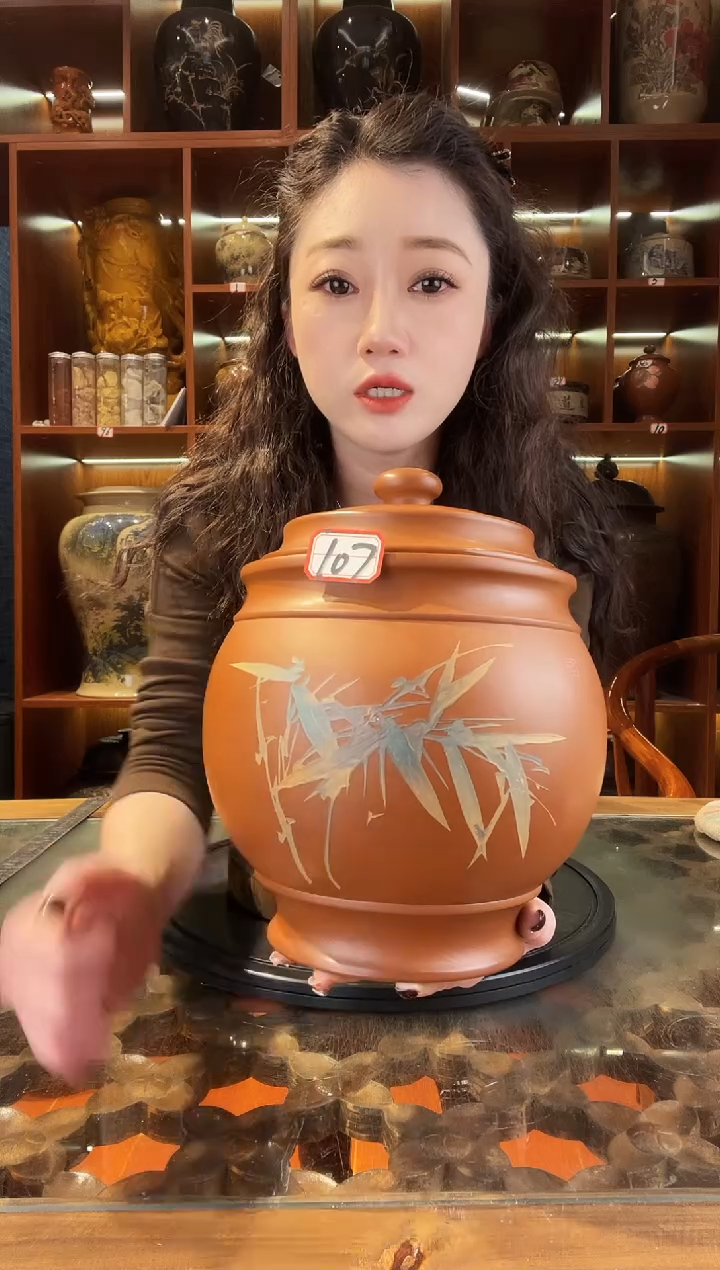 【闪购商品】缸云南建水紫陶复烧茶罐@167