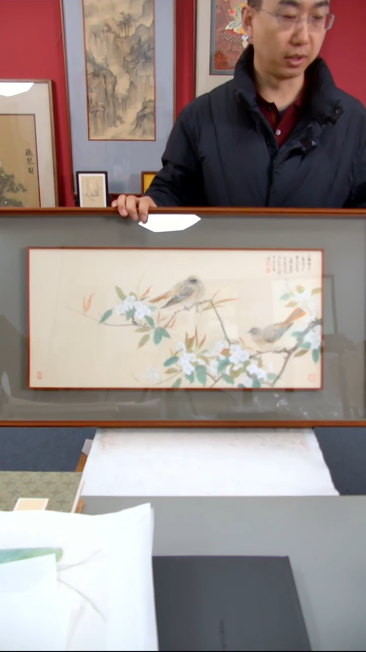 【闪购商品】国画孟山杰《平安喜乐》装裱95*51