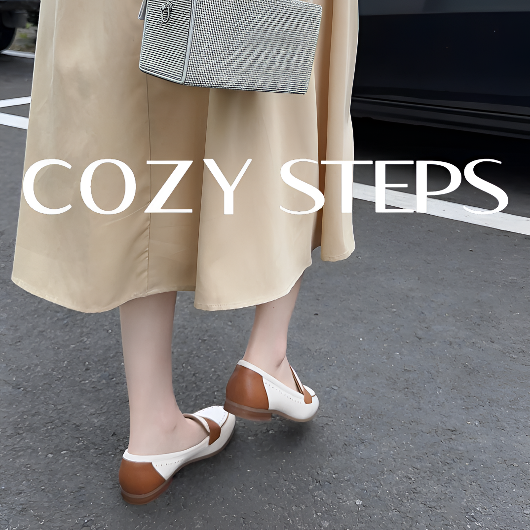COZYSTEPS可至【商务休闲】春夏羊皮 浅口低跟 小香风拼色女鞋5132