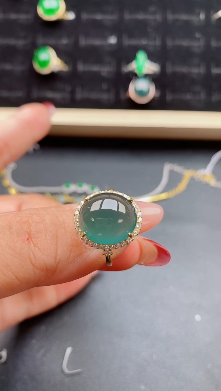 【闪购商品】翡翠戒指银S925镶嵌321321