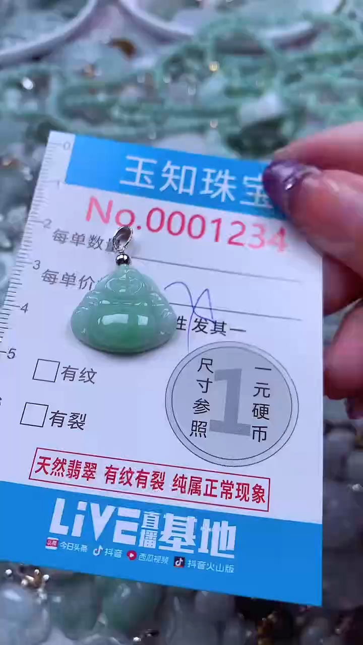 翡翠未镶嵌吊坠(不含链)1234