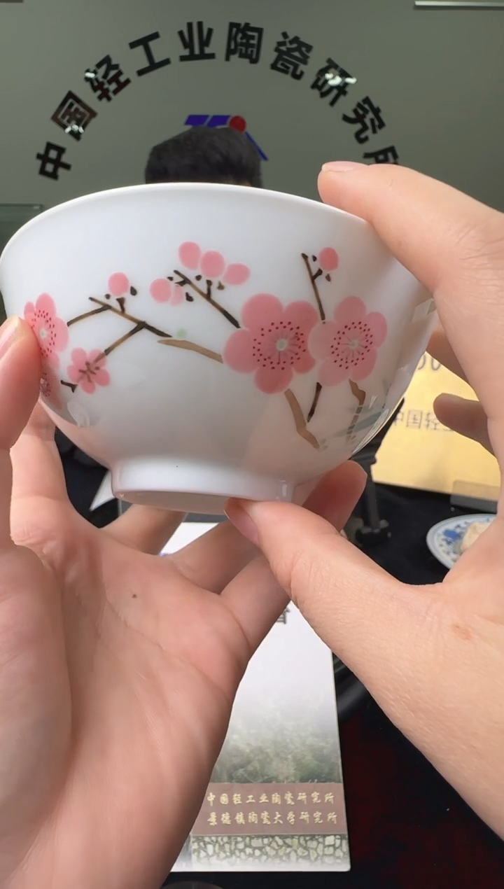 瓷翠竹红梅正德碗