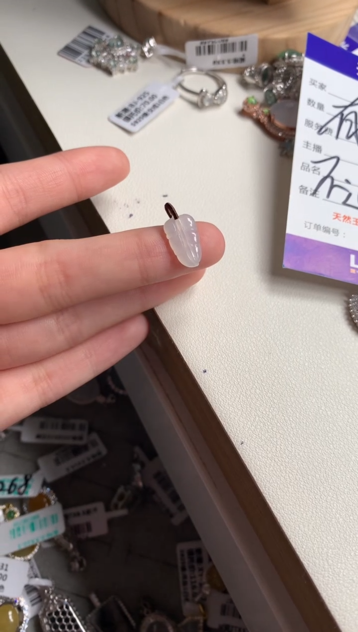 银S925镶嵌戒指翡翠吊坠8