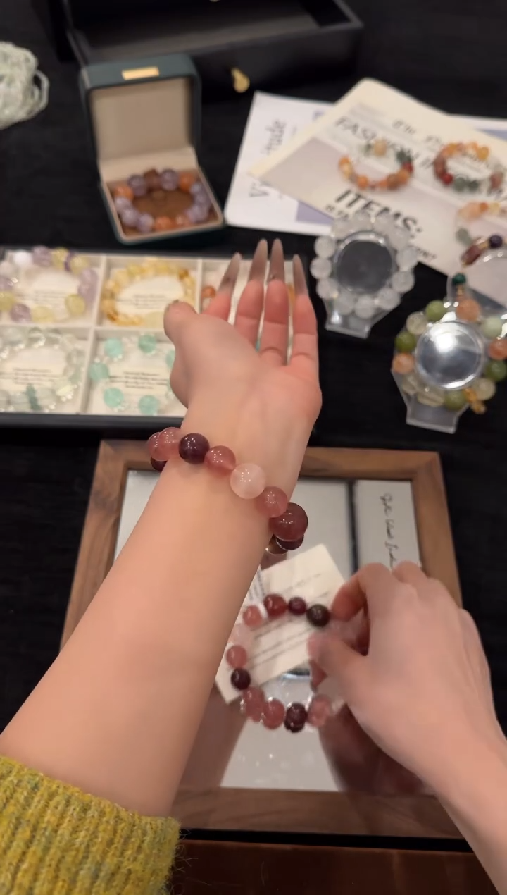 未镶嵌手链水晶草莓晶多宝x3440