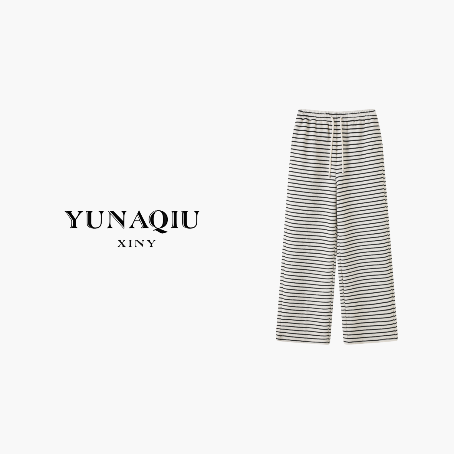 CHENABOFU 春秋运动休闲薄款宽松条纹裤子-9105