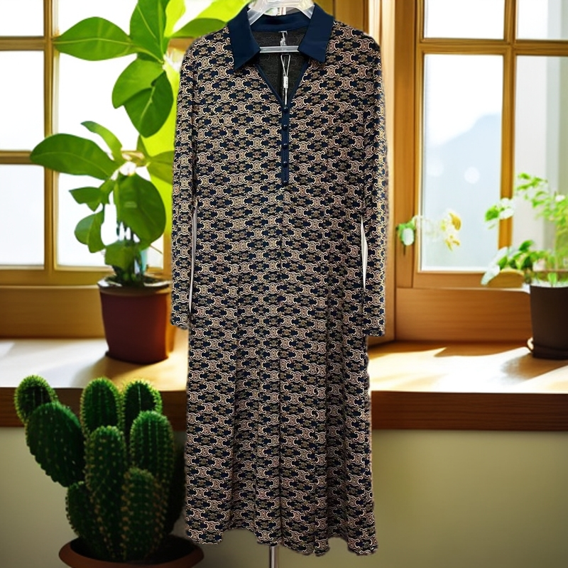 806#蓝【木兮兮专属】2026年春季新女气质显瘦减龄中长款连衣裙