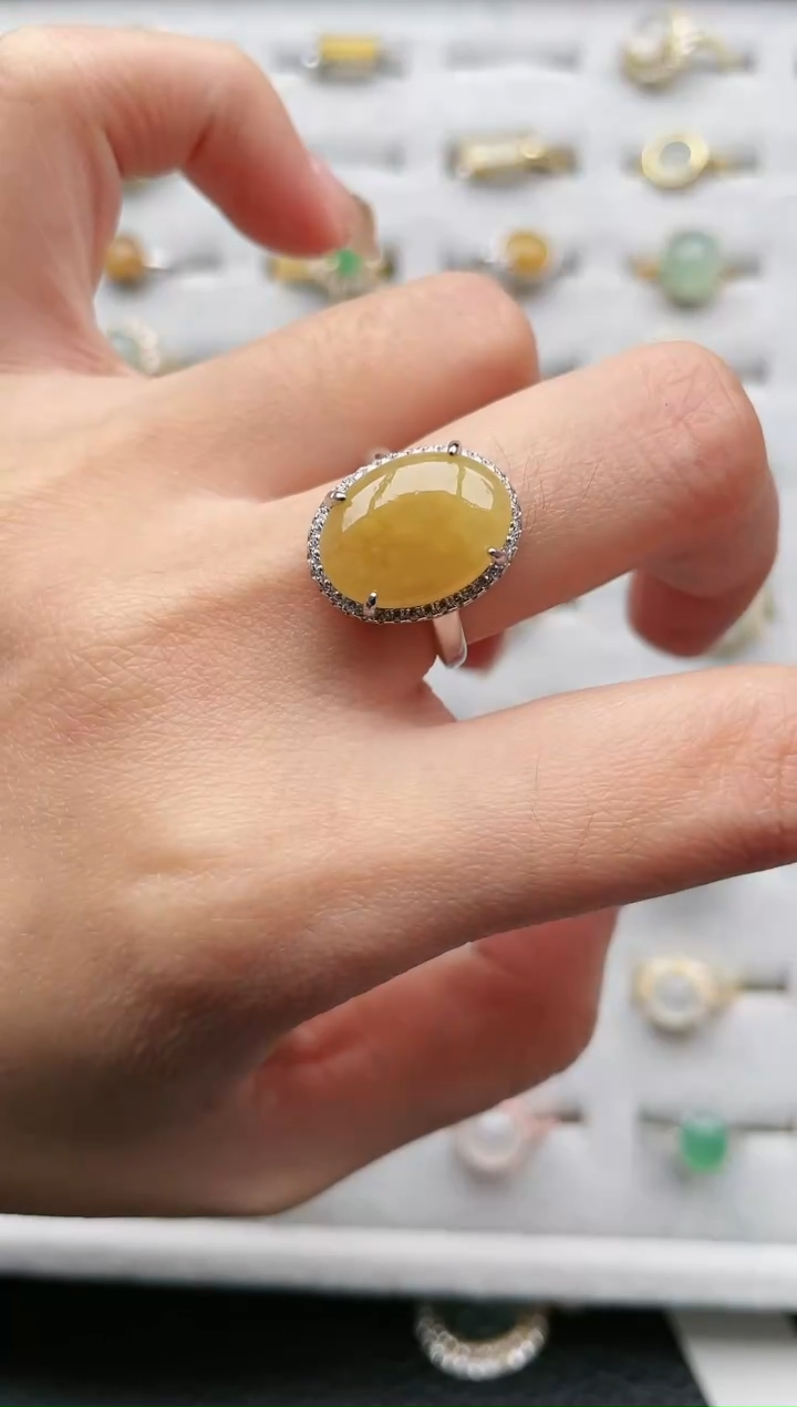 【闪购商品】翡翠戒指银S925镶嵌1111