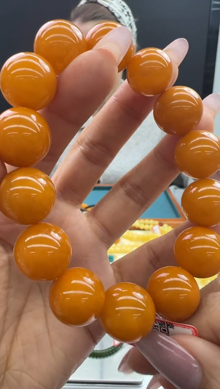 【闪购商品】琥珀手链未镶嵌137秒拍号
