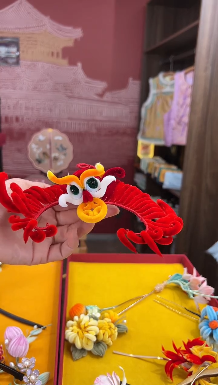 【闪购商品】刺绣非遗绒花（发饰）
