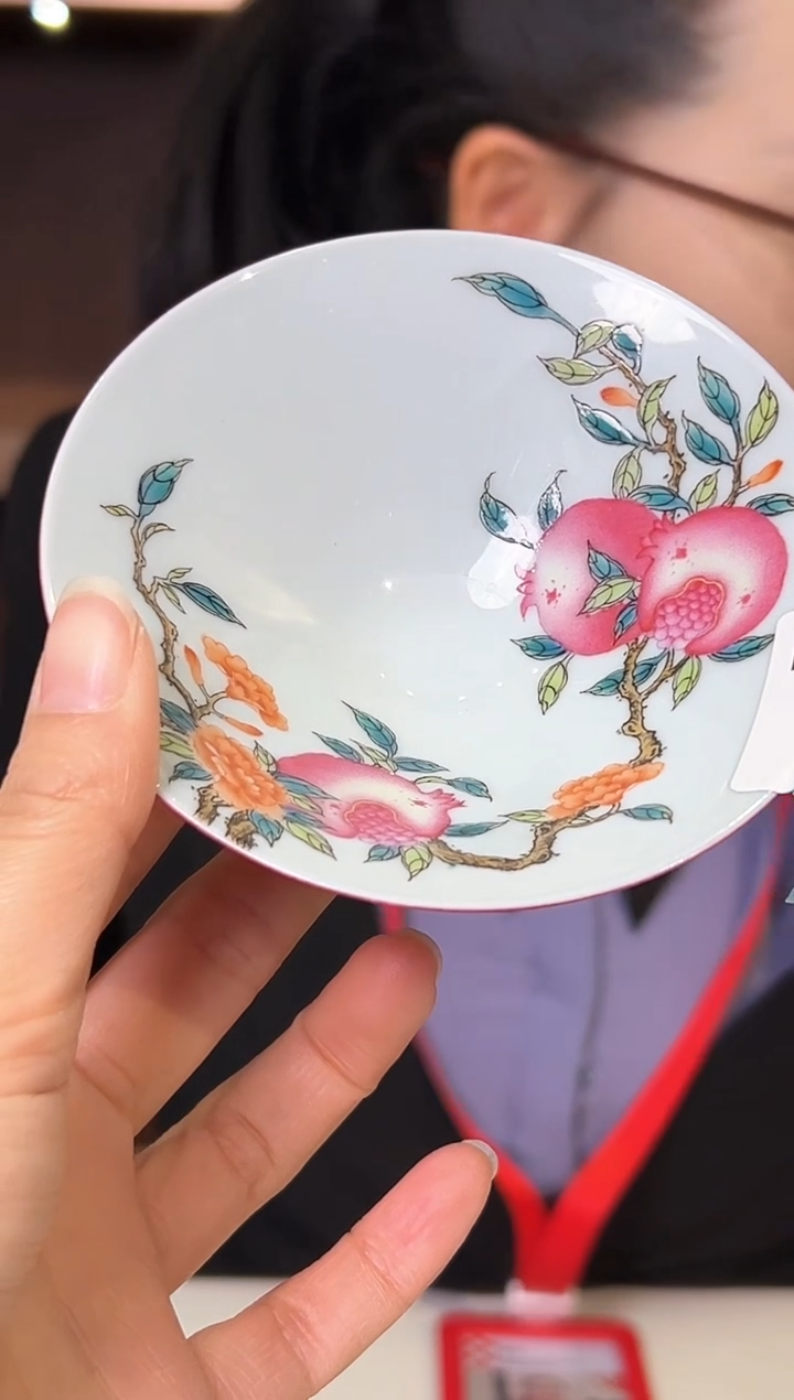 【闪购商品】杯子石榴胭脂红斗笠杯