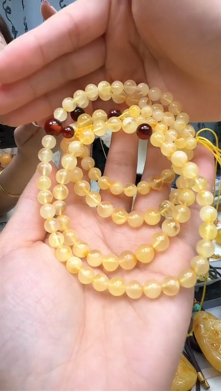 【闪购商品】琥珀裸石未镶嵌项链24