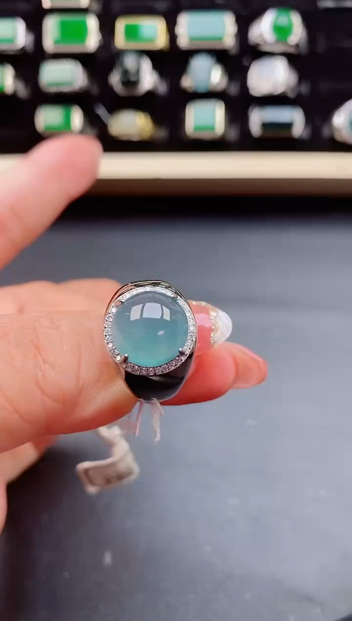 【闪购商品】翡翠戒指银S925镶嵌508050