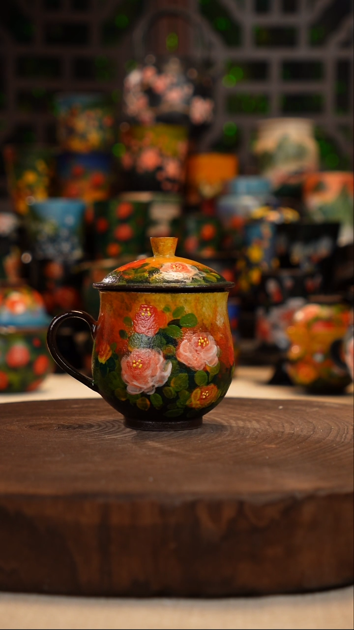 油画    釉下彩   杯子