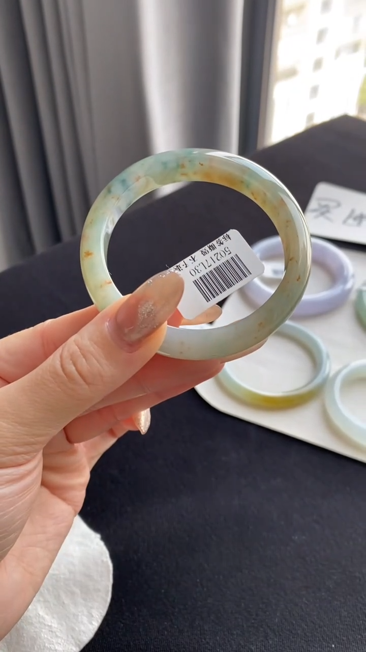 【闪购商品】翡翠手镯未镶嵌55正飘花--不退不换