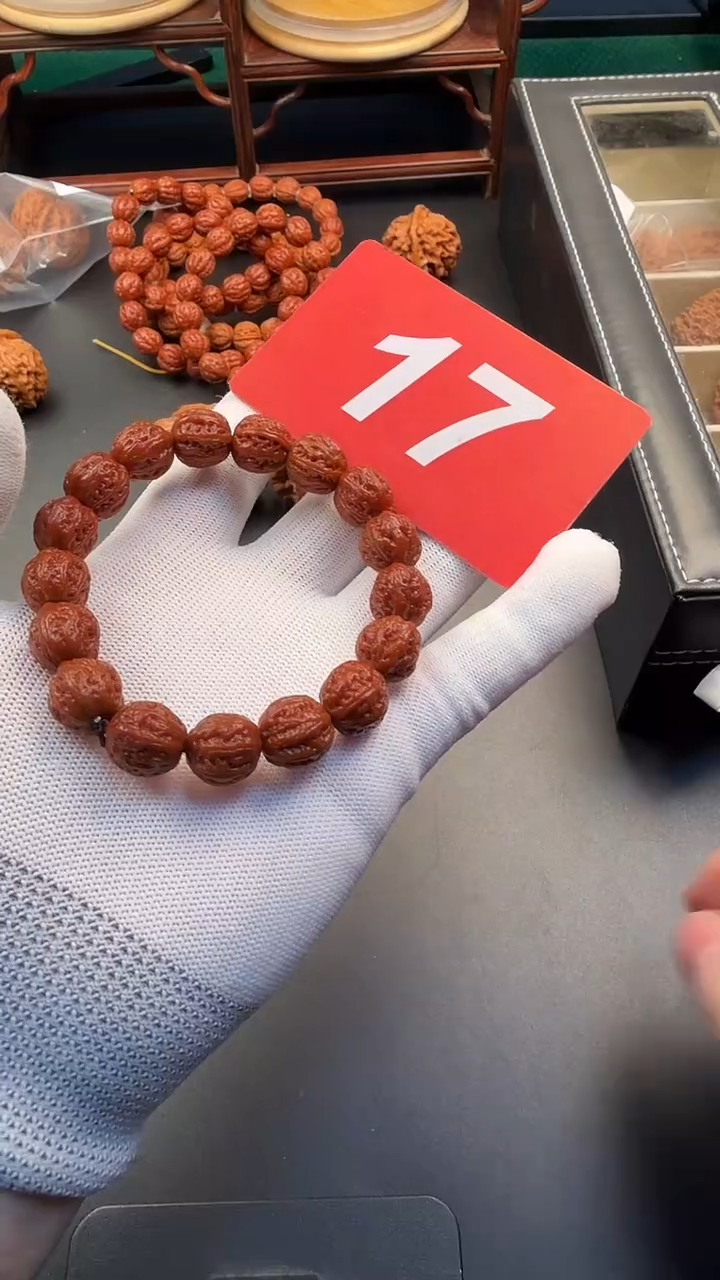 把件文玩核桃12京八棱小核桃串