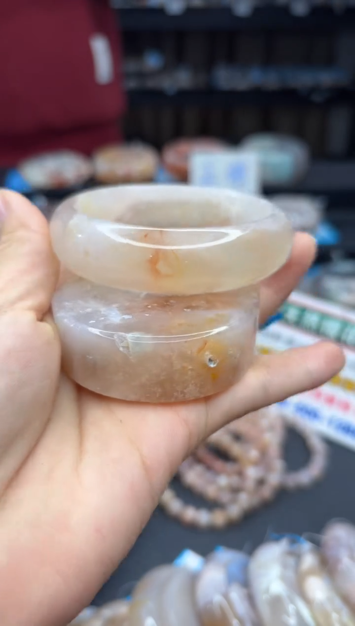 【闪购商品】石英质玉手镯未镶嵌2366（58圈赠送镯心）