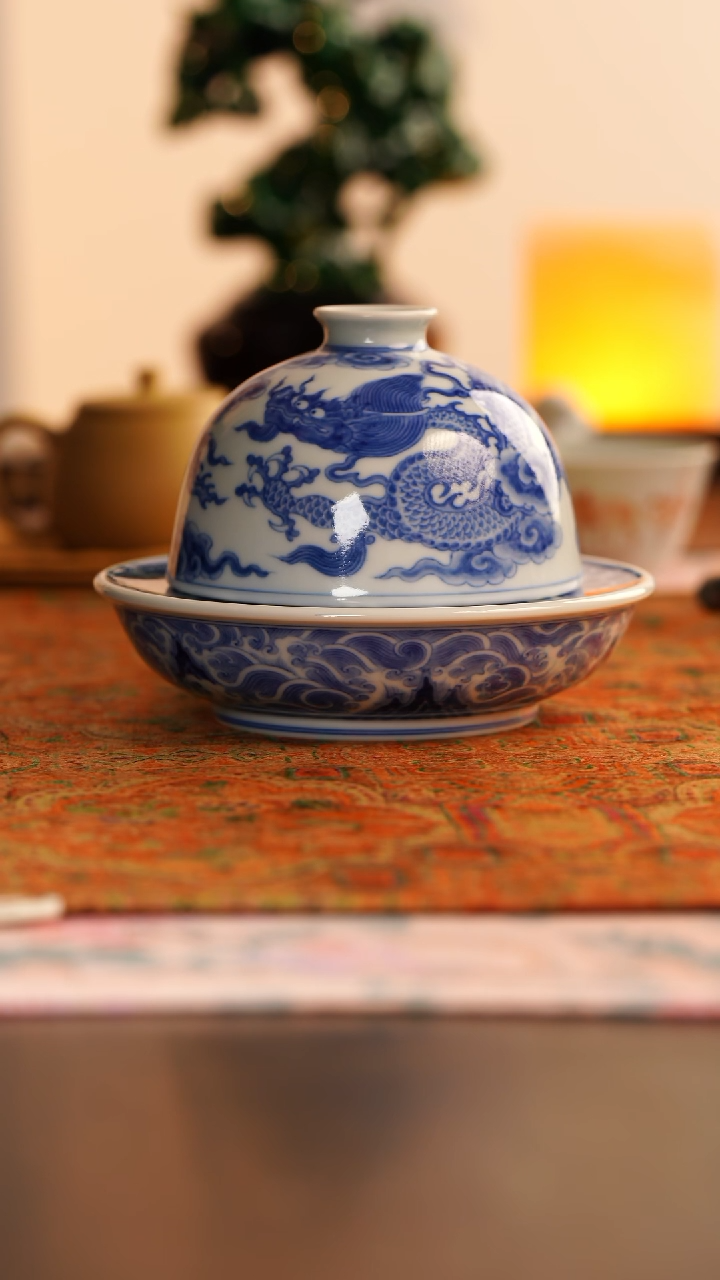 【闪购商品】源明青忆龙纹雪茄缸