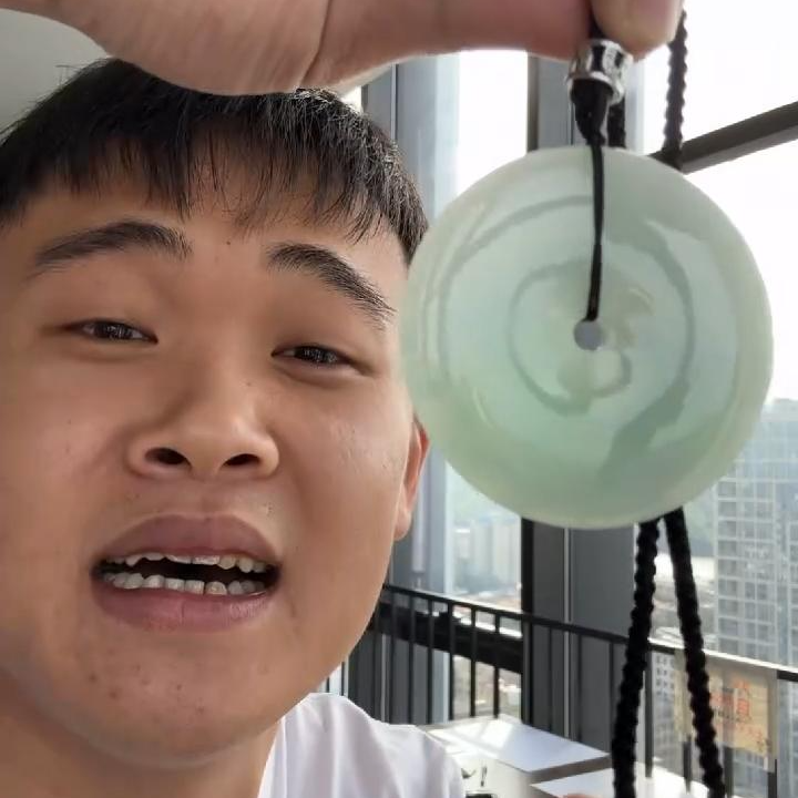 【杰缘珠宝】天然A货翡翠冰底色平安扣吊坠 多样性发一件