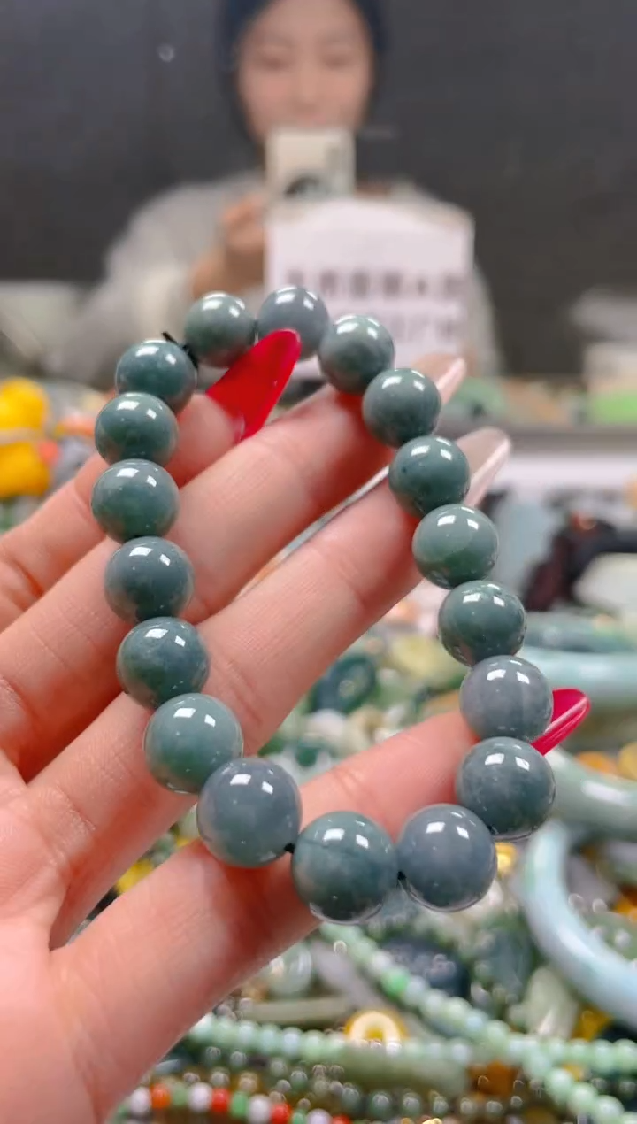 【闪购商品】翡翠颈饰未镶嵌10MM/Y/翡翠A货一图一物