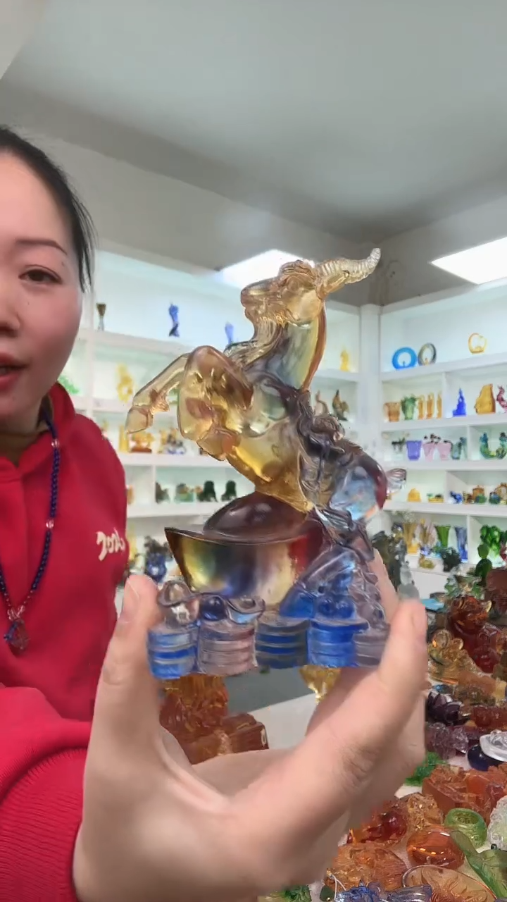 手工艺品琉璃元宝羊