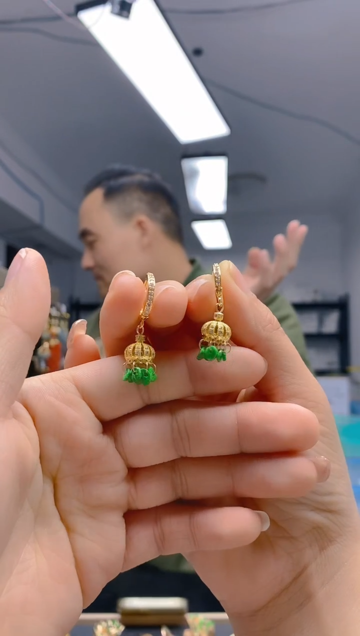 【闪购商品】翡翠耳饰合金308翡翠耳包