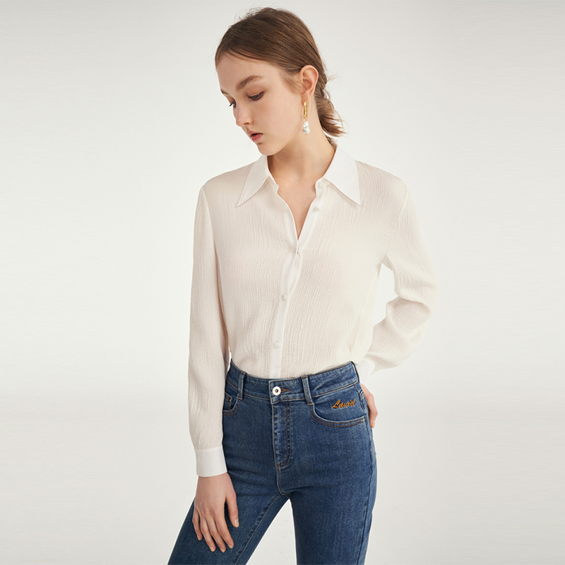 FALEMIG-萝家提花肌理经典衬衫C01000