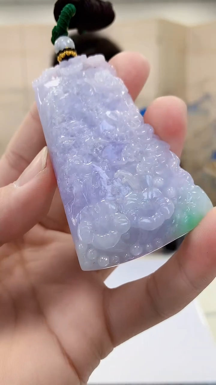 【闪购商品】定制翡翠未镶嵌4829bb-毛货挂件79