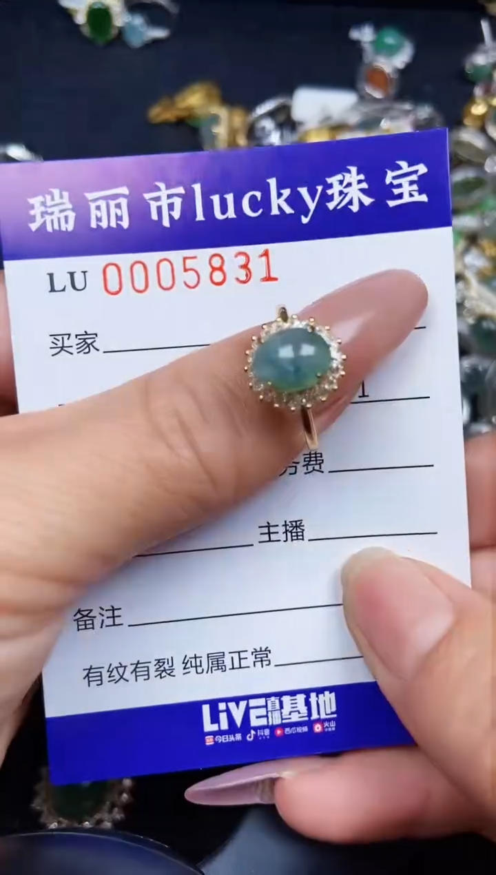 翡翠银S925镶嵌颈饰5831