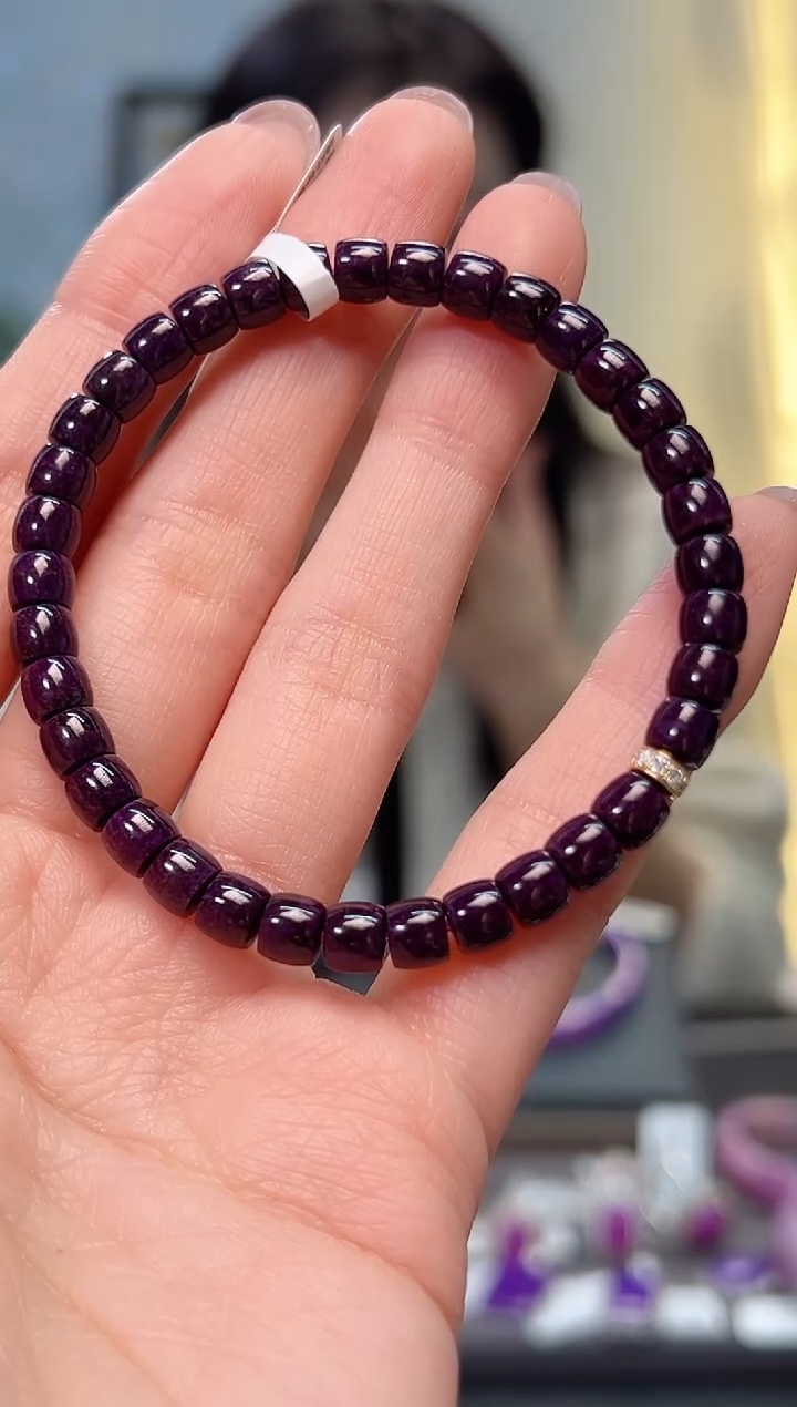 【闪购商品】苏纪石（舒俱来）手串18K金镶嵌1