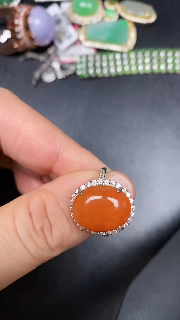 银S925镶嵌戒指翡翠1250