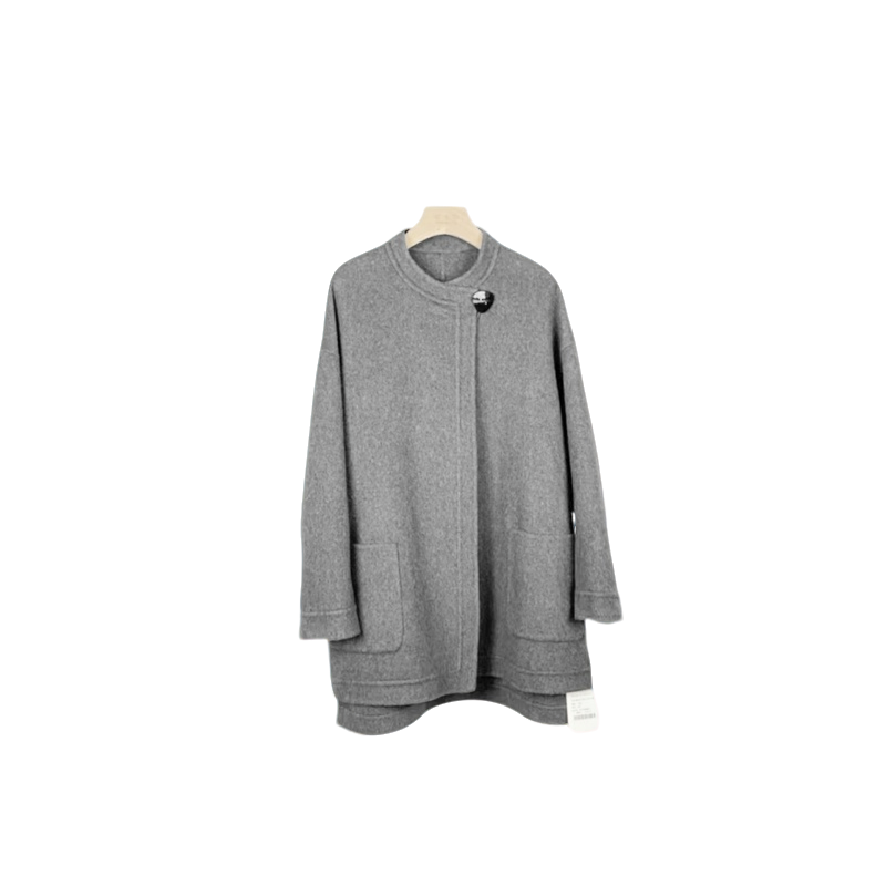 【星霜沐雪】秋冬大衣中长款外套毛呢宽松休闲简约毛呢大衣女