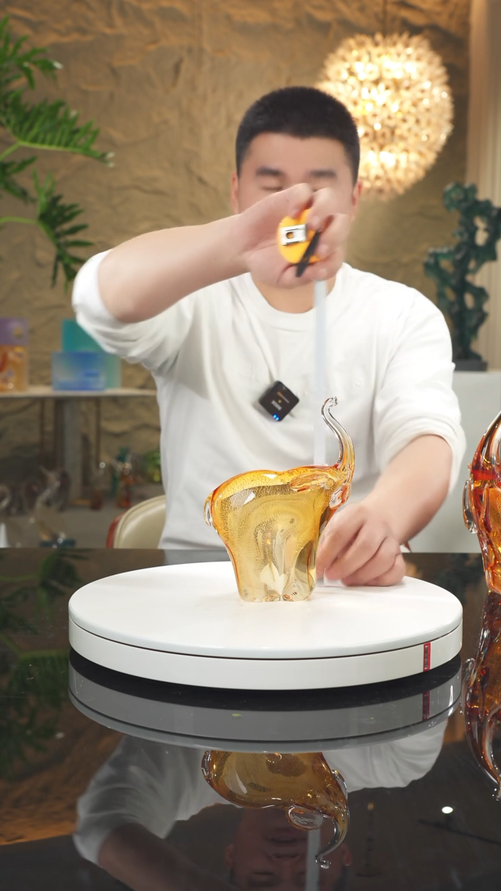 【闪购商品】瓷片大象摆件小号