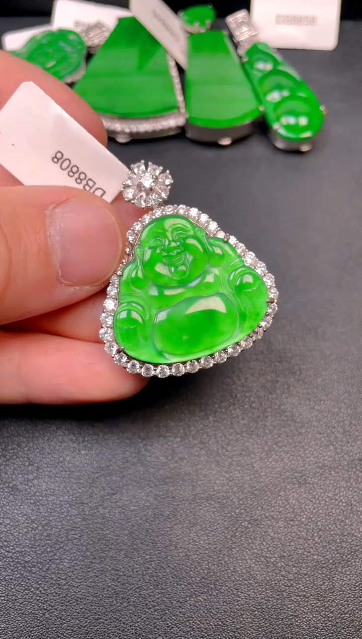 银S925镶嵌挂件翡翠DZ 