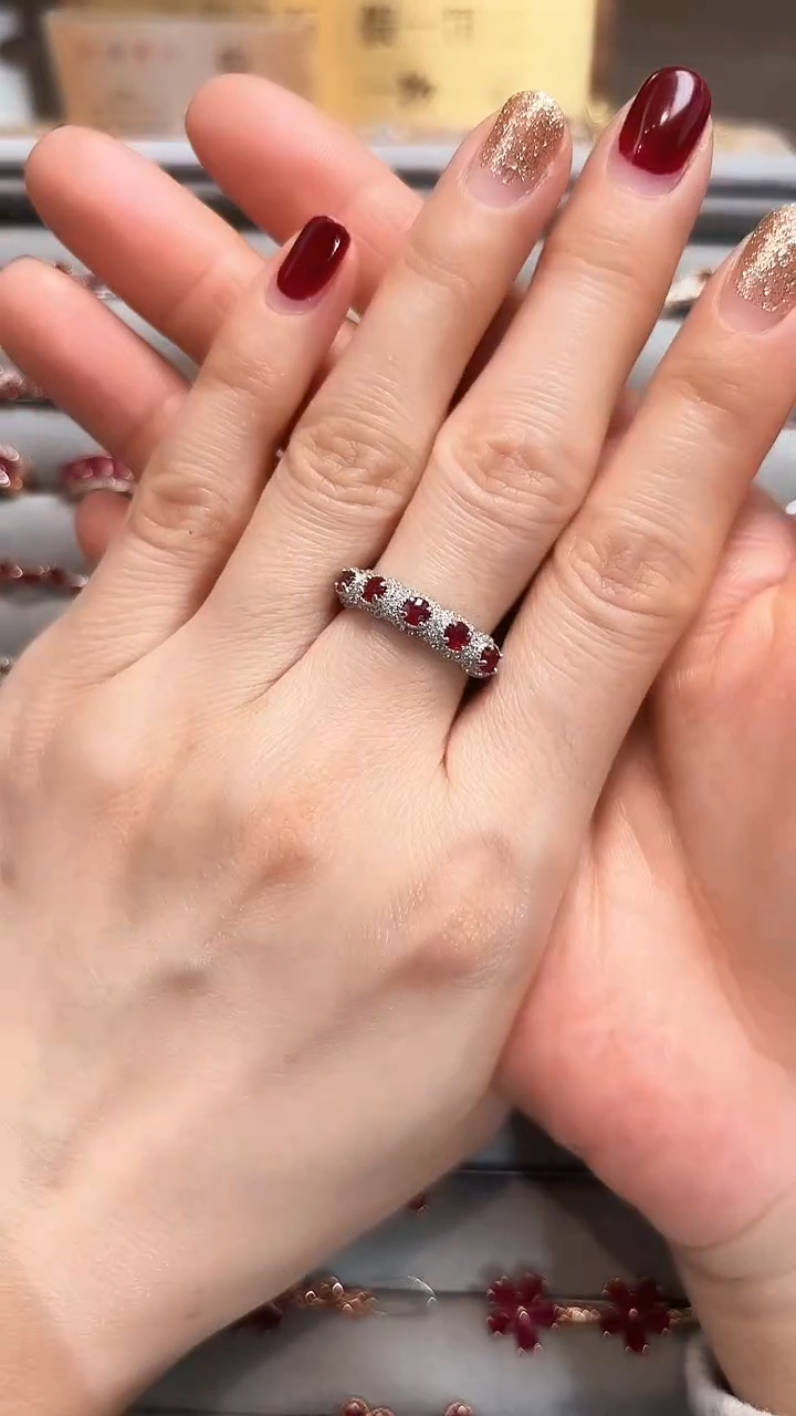 【闪购商品】红宝石戒指银S925镶嵌09