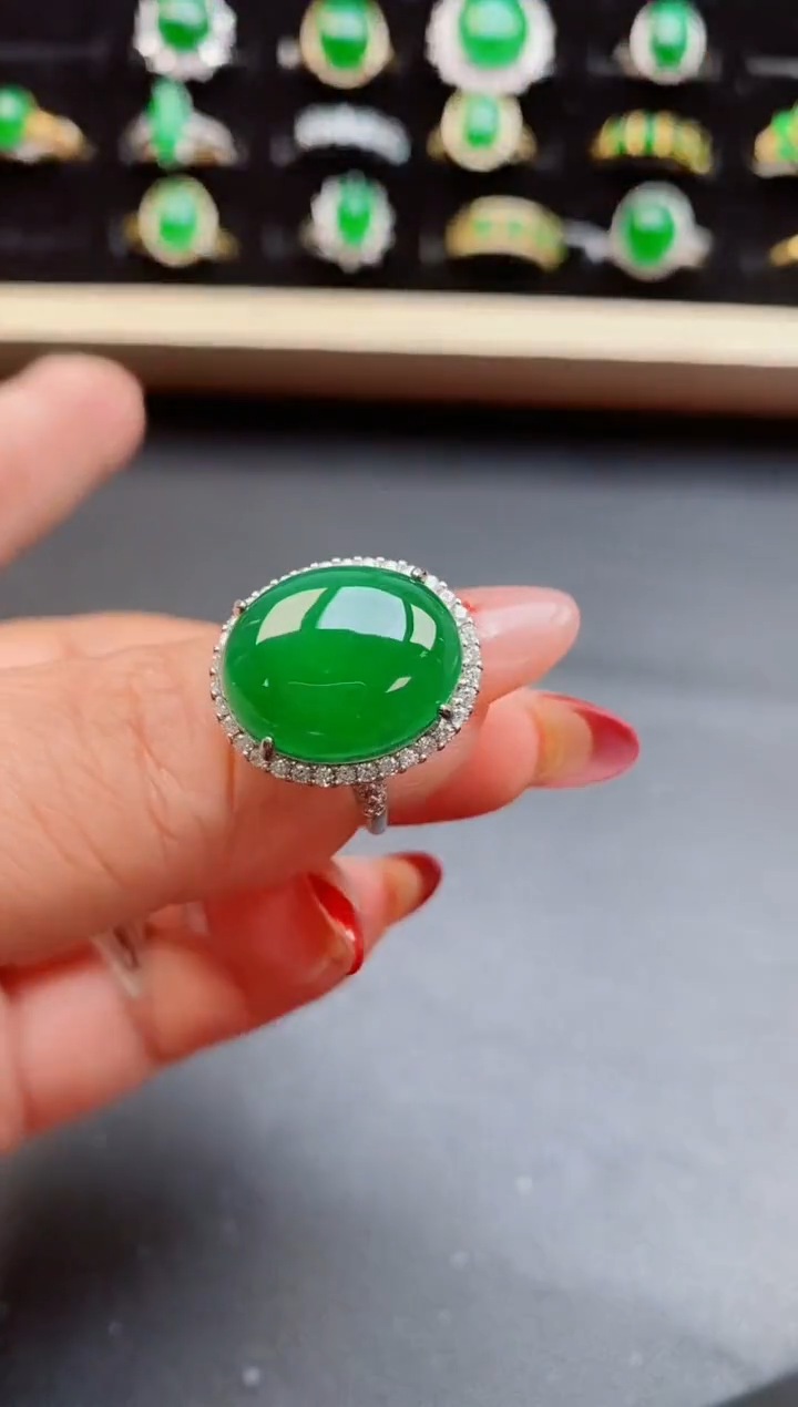 【闪购商品】翡翠戒指银S925镶嵌321321