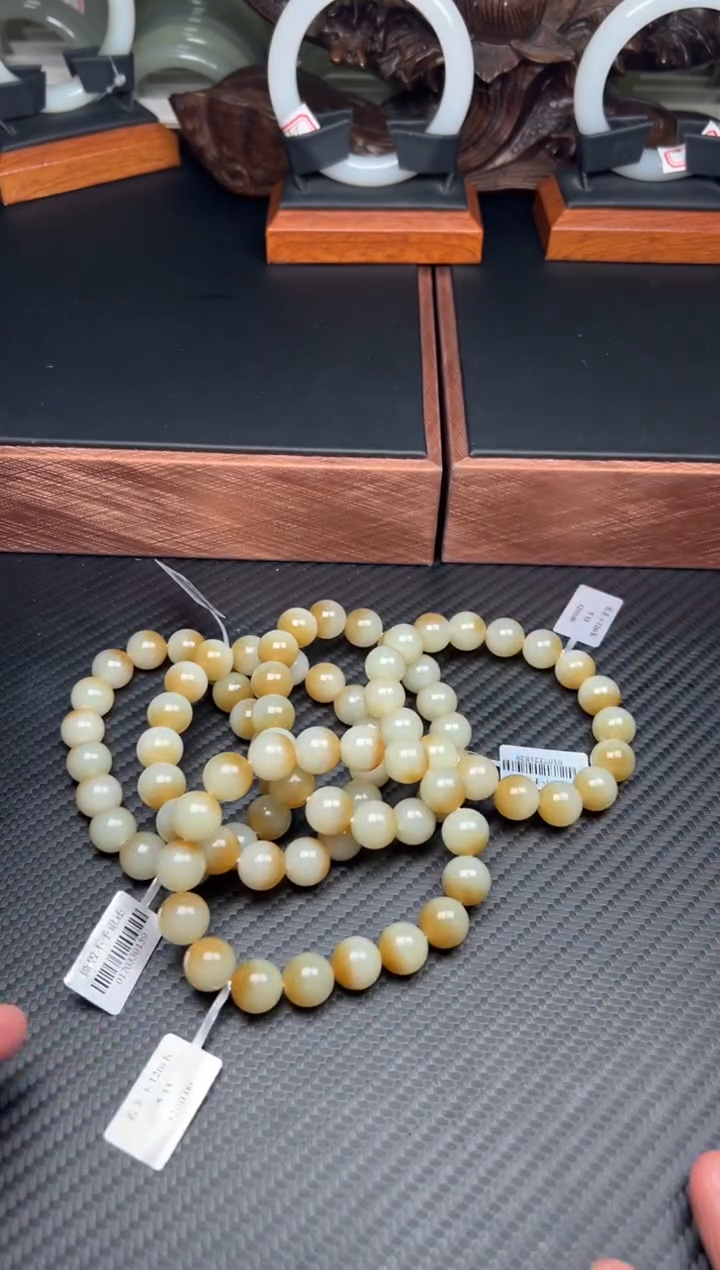 手串未镶嵌和田玉若羌微色差卡12mk多样性发货拍一发一