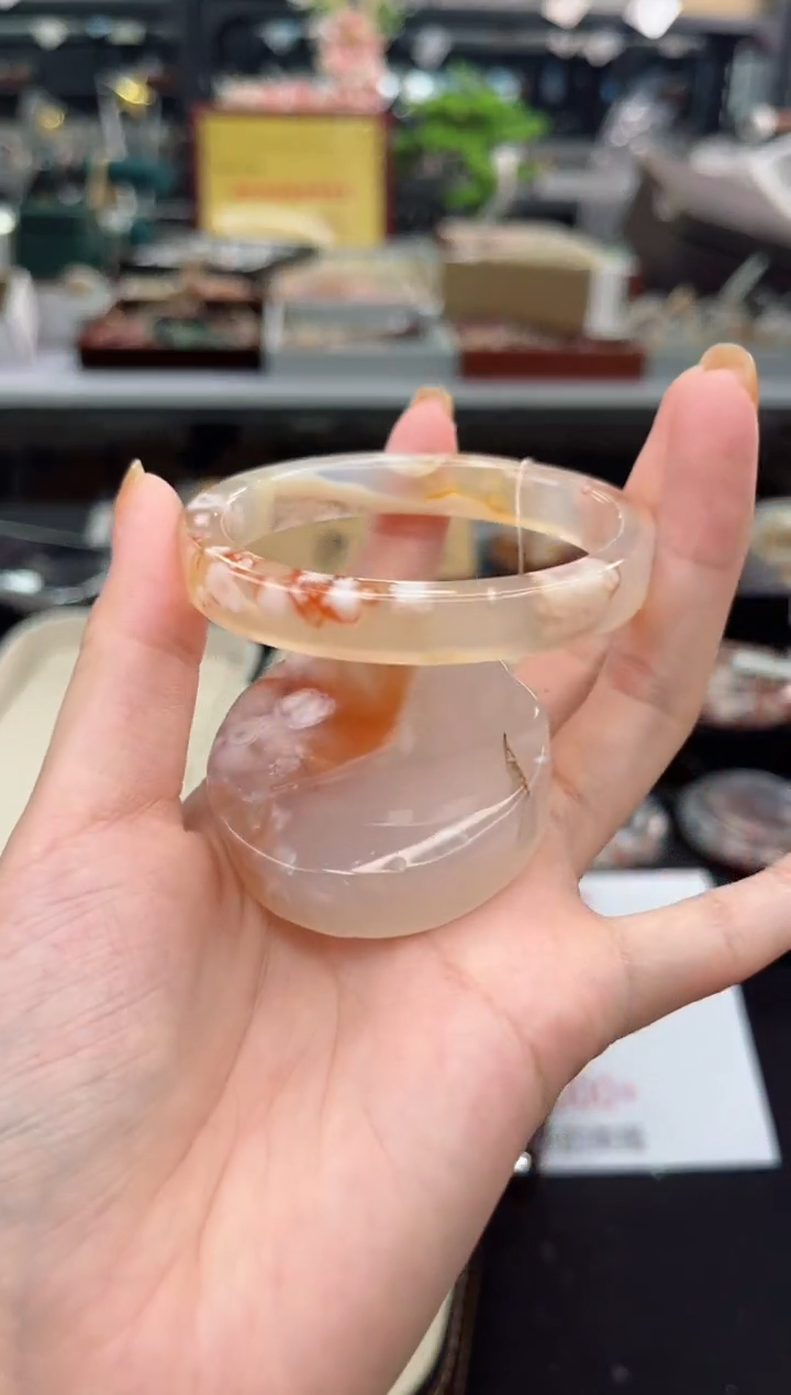【闪购商品】石英质玉手镯未镶嵌55圈口（赠品镯心）6238106