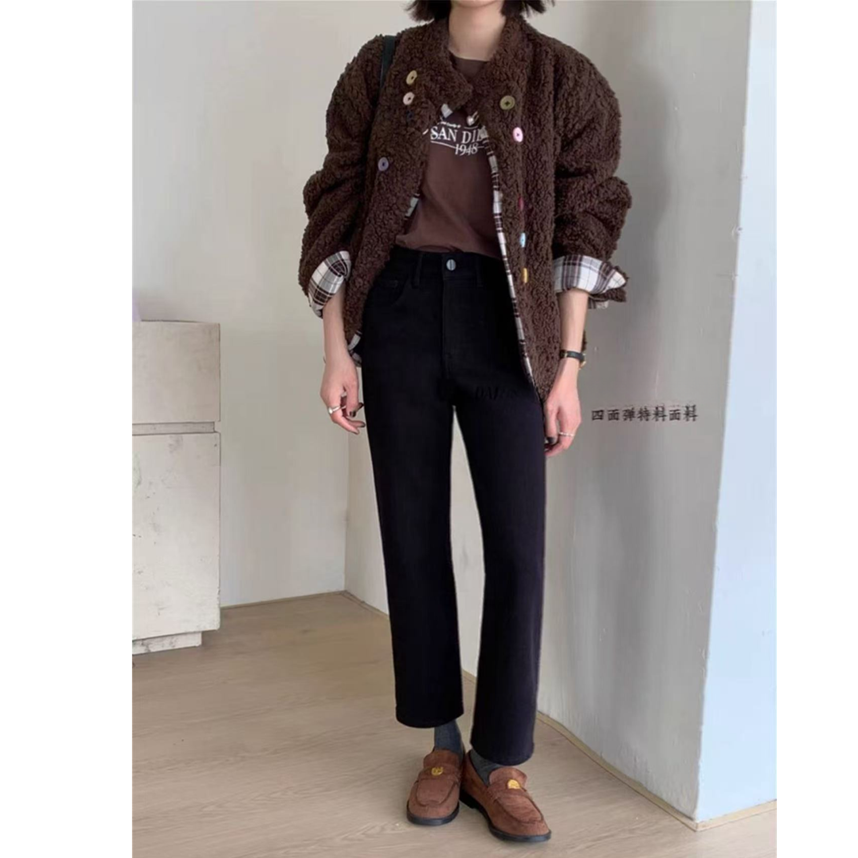 新号专属——（加绒）冬季订货会新款！又暖又显瘦的裤型！九分直筒裤！