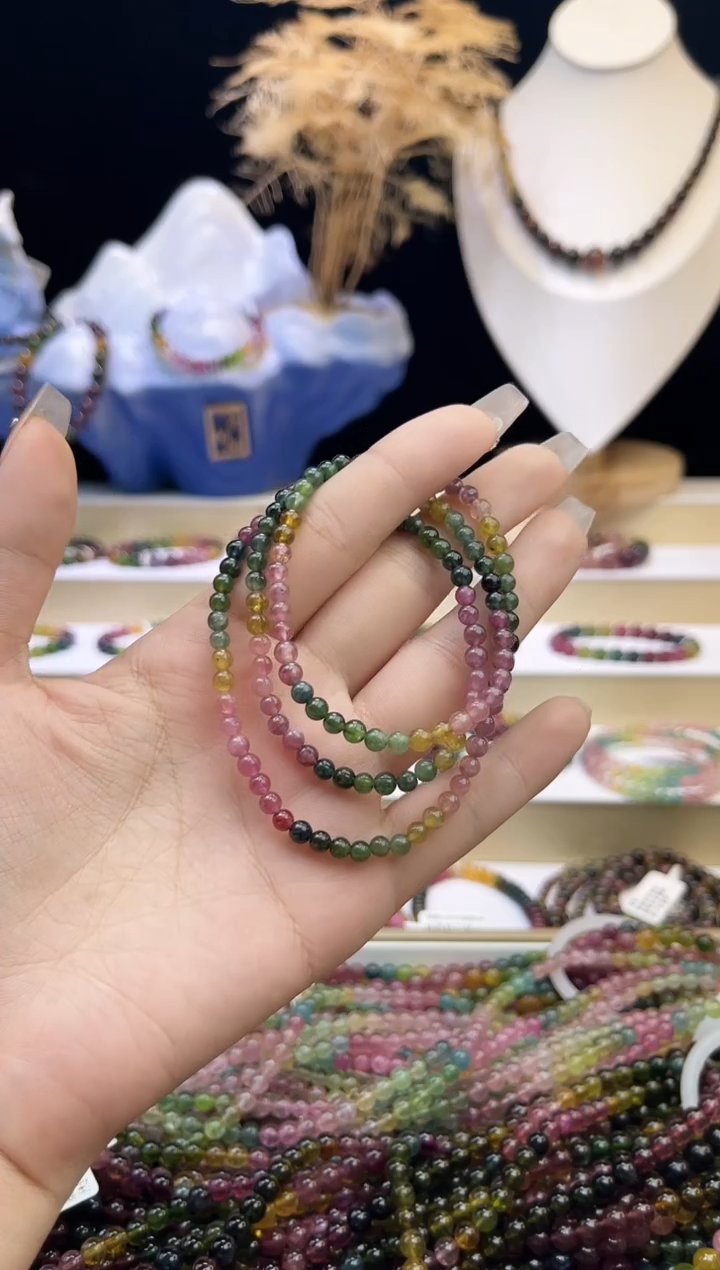 【闪购商品】碧玺/未镶嵌4mm+碧玺多圈多样性发货